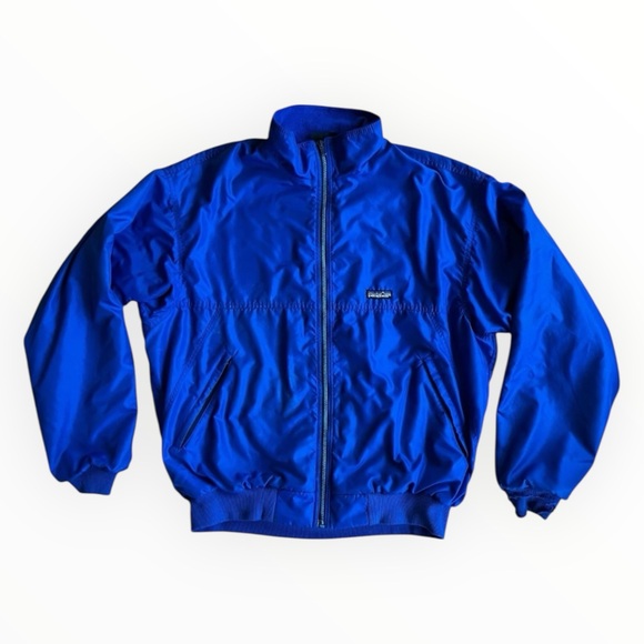 Patagonia Other - VTG 1980s Patagonia XL Nylon Fleece Lined Bomber Jacket Blue Made in USA READ